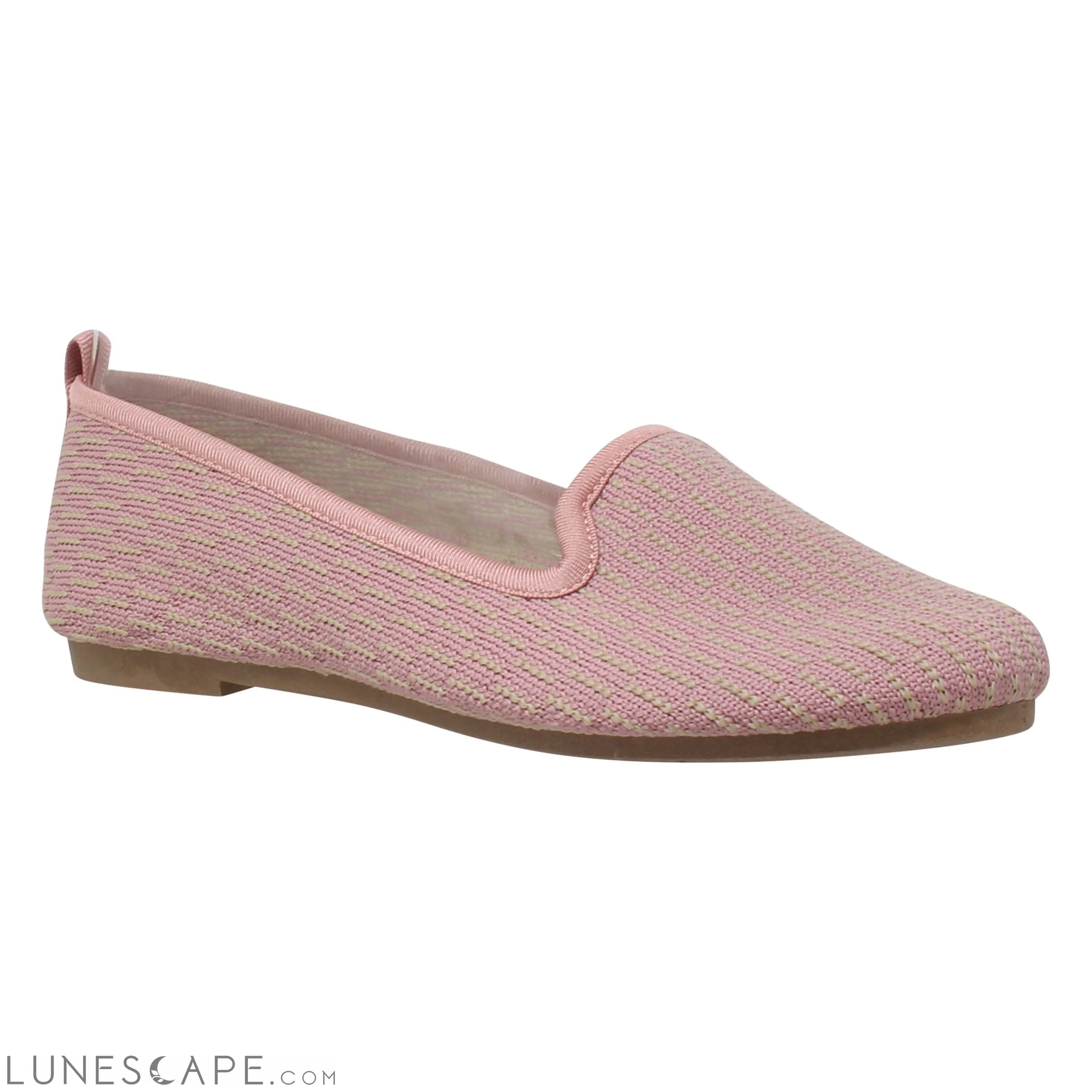 Women's Loafer Flats Sweater Soft Rubber Sole Shoes Pink Suede LUNESCAPE