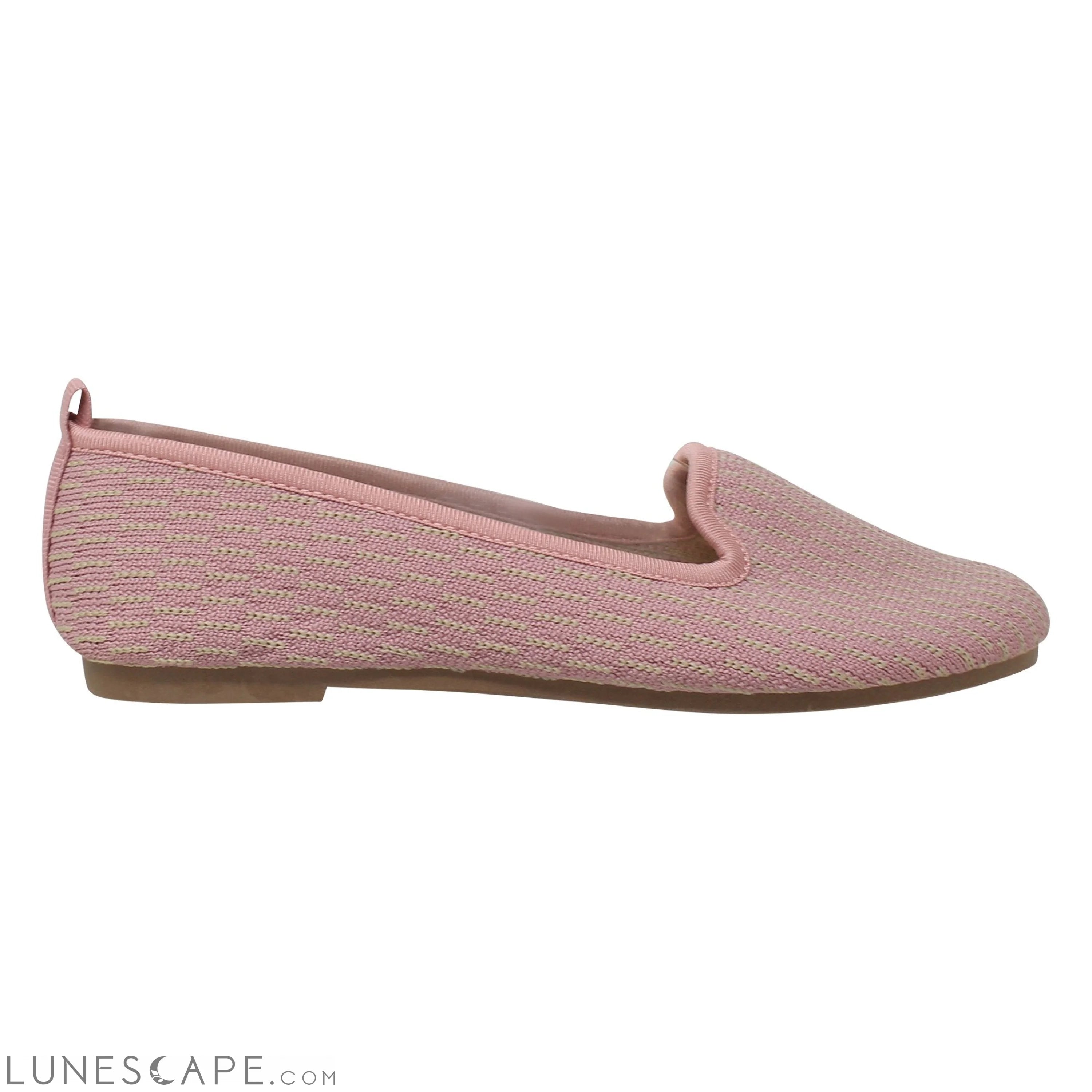 Women's Loafer Flats Sweater Soft Rubber Sole Shoes Pink Suede LUNESCAPE