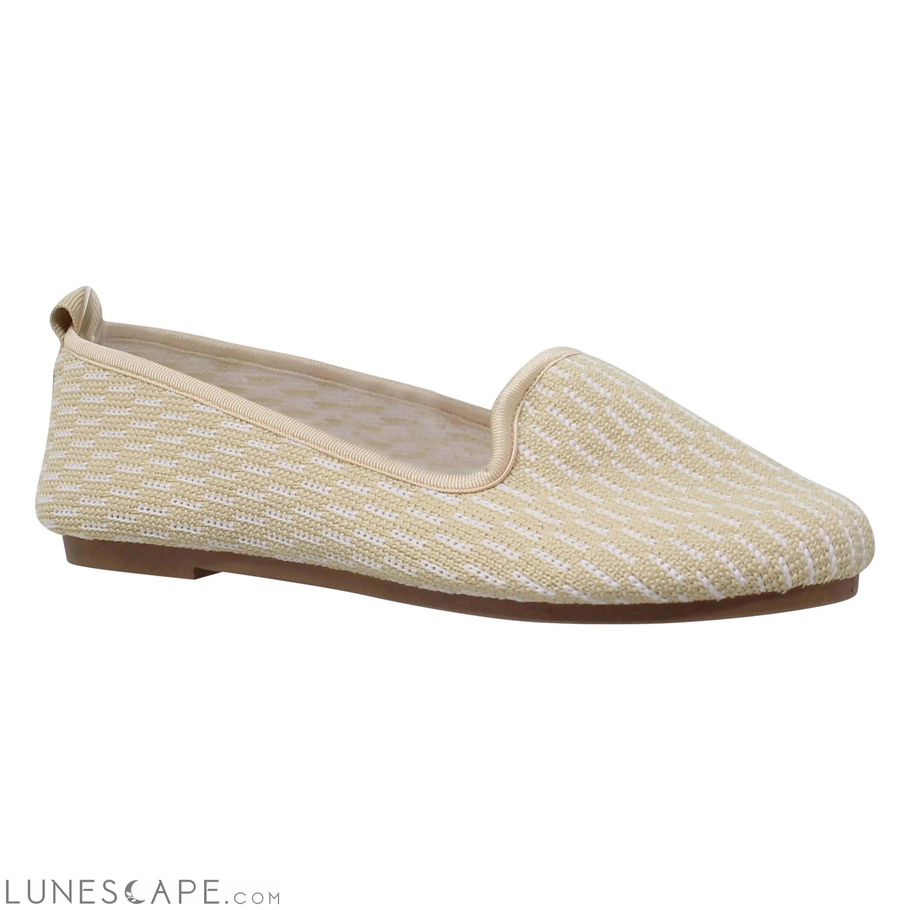 Women's Loafers Sweater Soft Rubber Sole Shoes Beige Suede LUNESCAPE