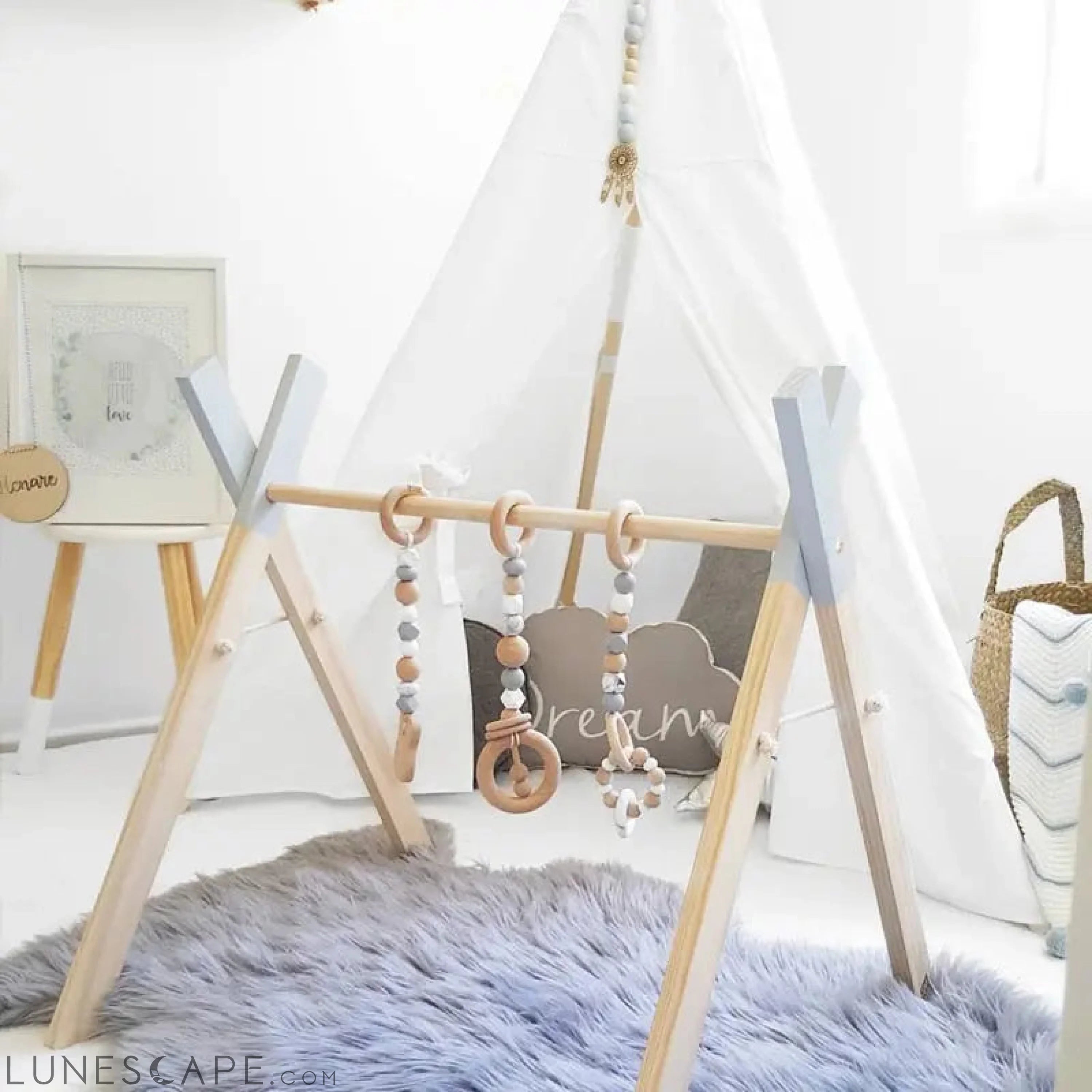 Wooden Baby Gym and Mobile LUNESCAPE