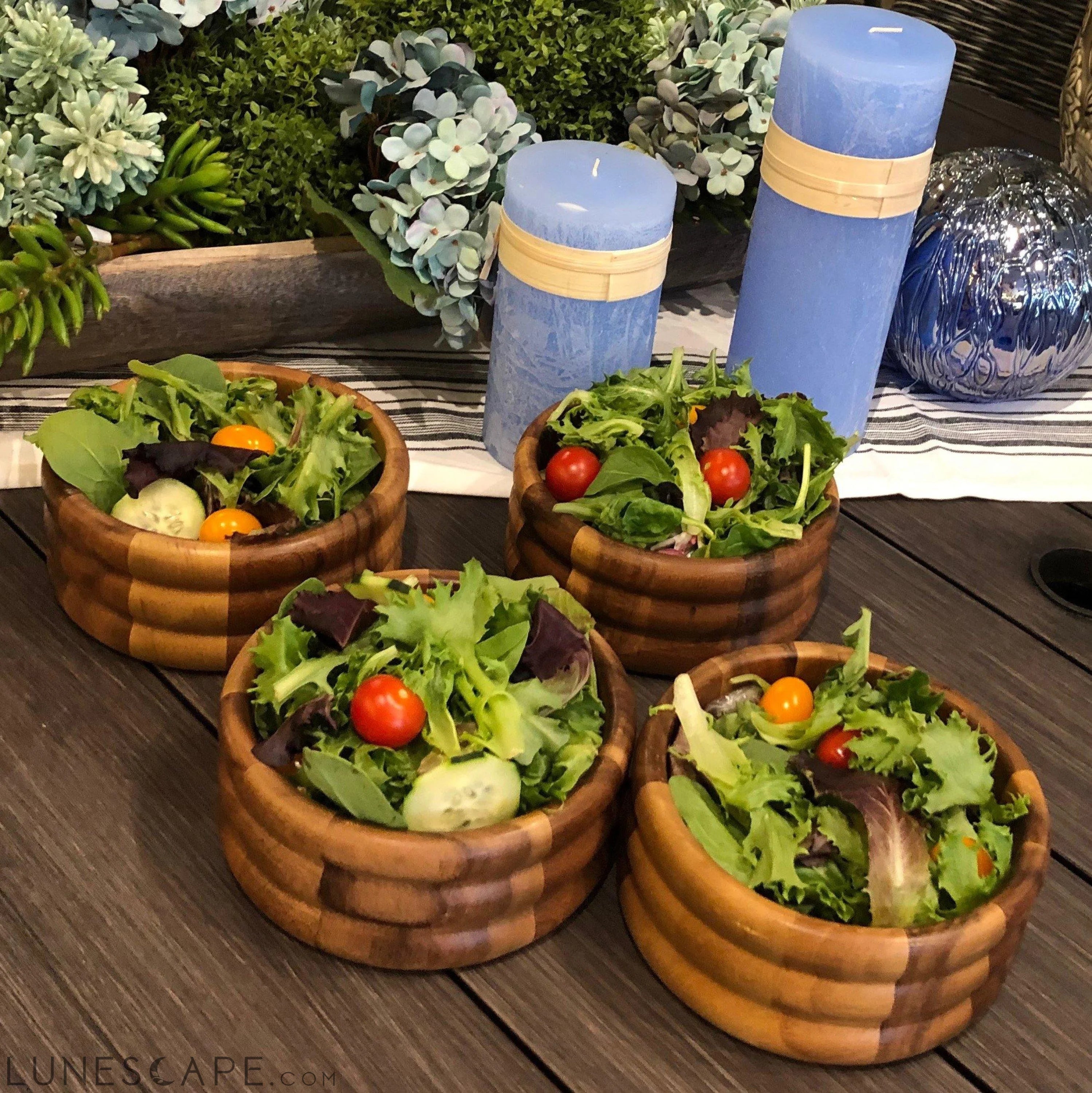 Wooden Bowls - Set of 4 LUNESCAPE