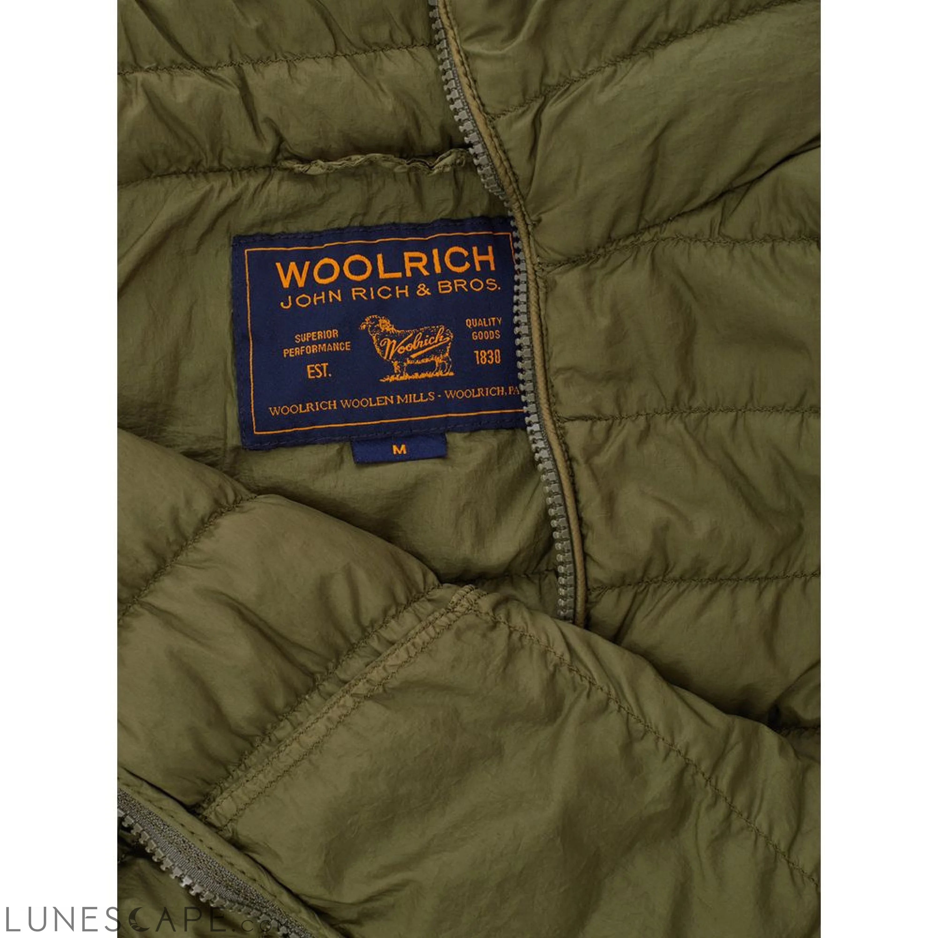 Woolrich Elegant Green Lightweight Womens Puffer Coat S Puffer Coats - Women