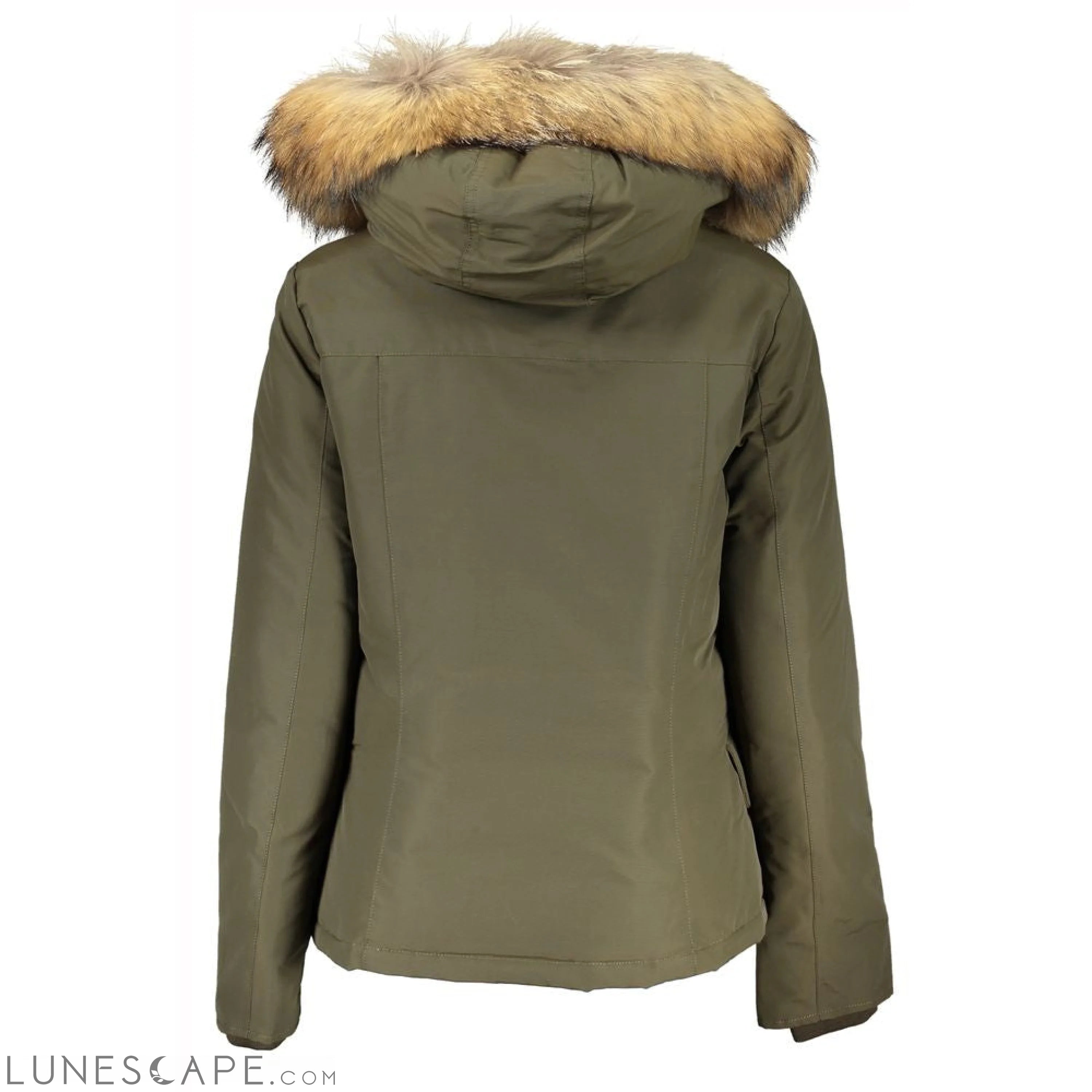 Woolrich Green Cotton Jackets & Coat LUNESCAPE