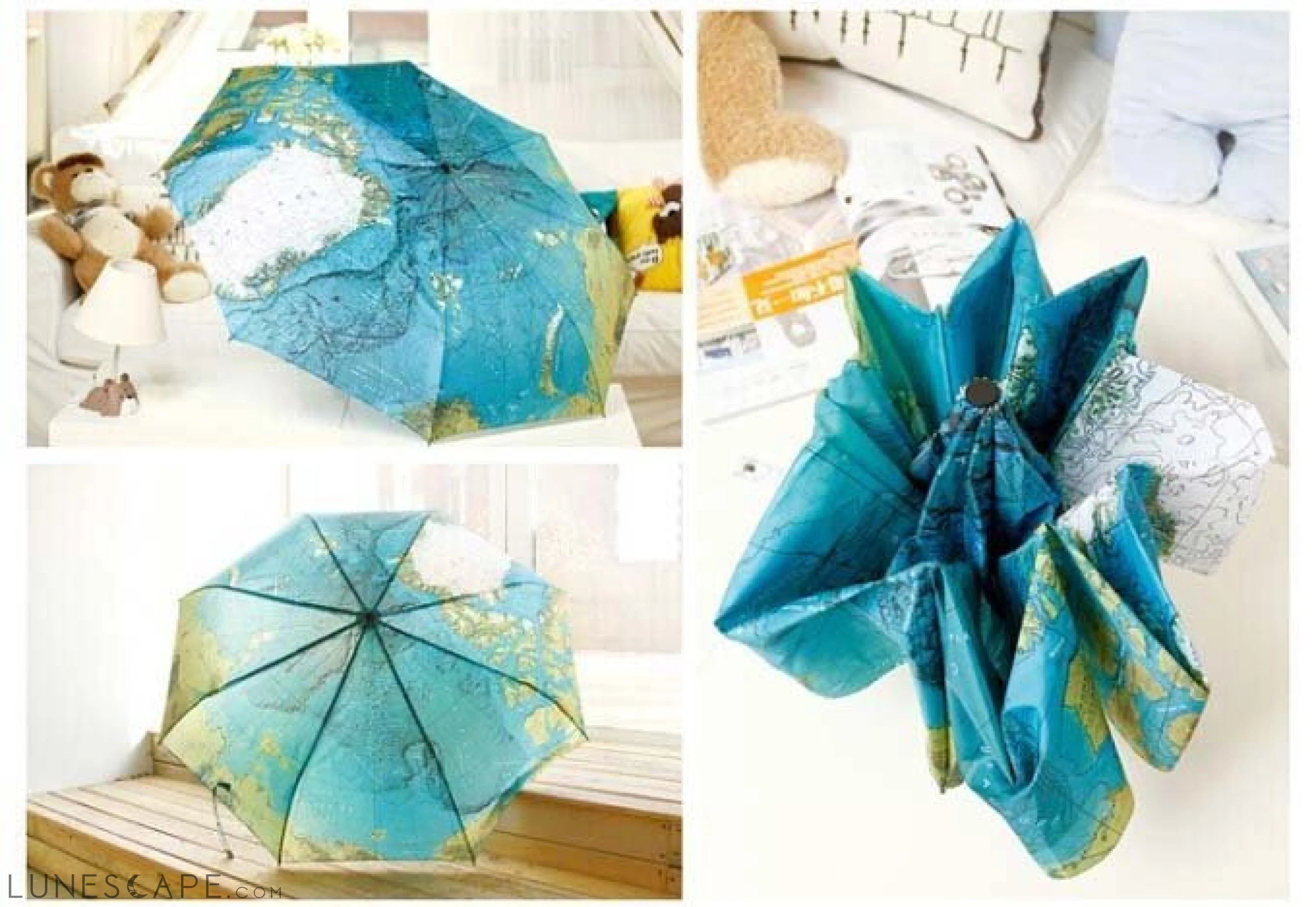 World Map Umbrella LUNESCAPE