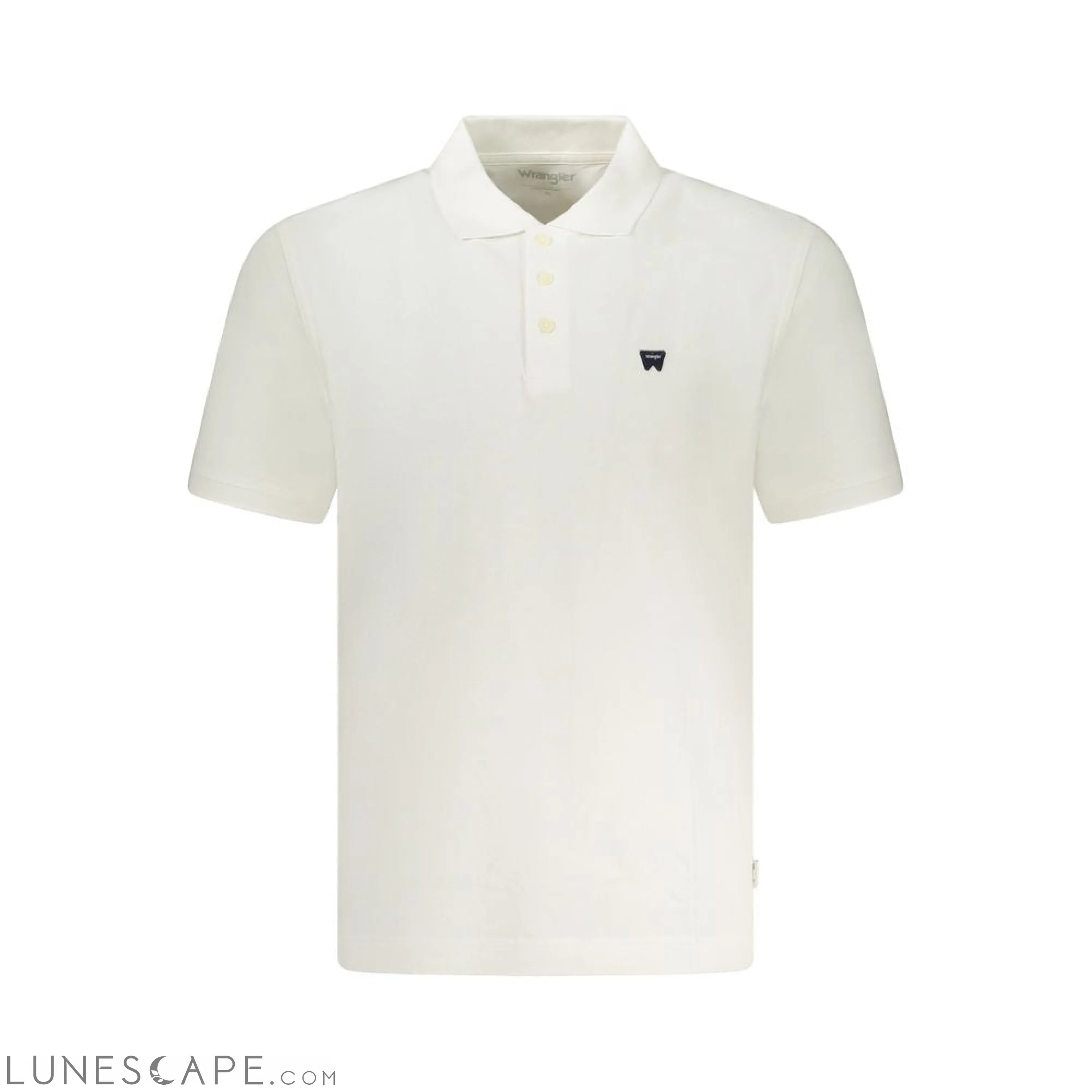 Wrangler White Cotton Polo Shirt LUNESCAPE