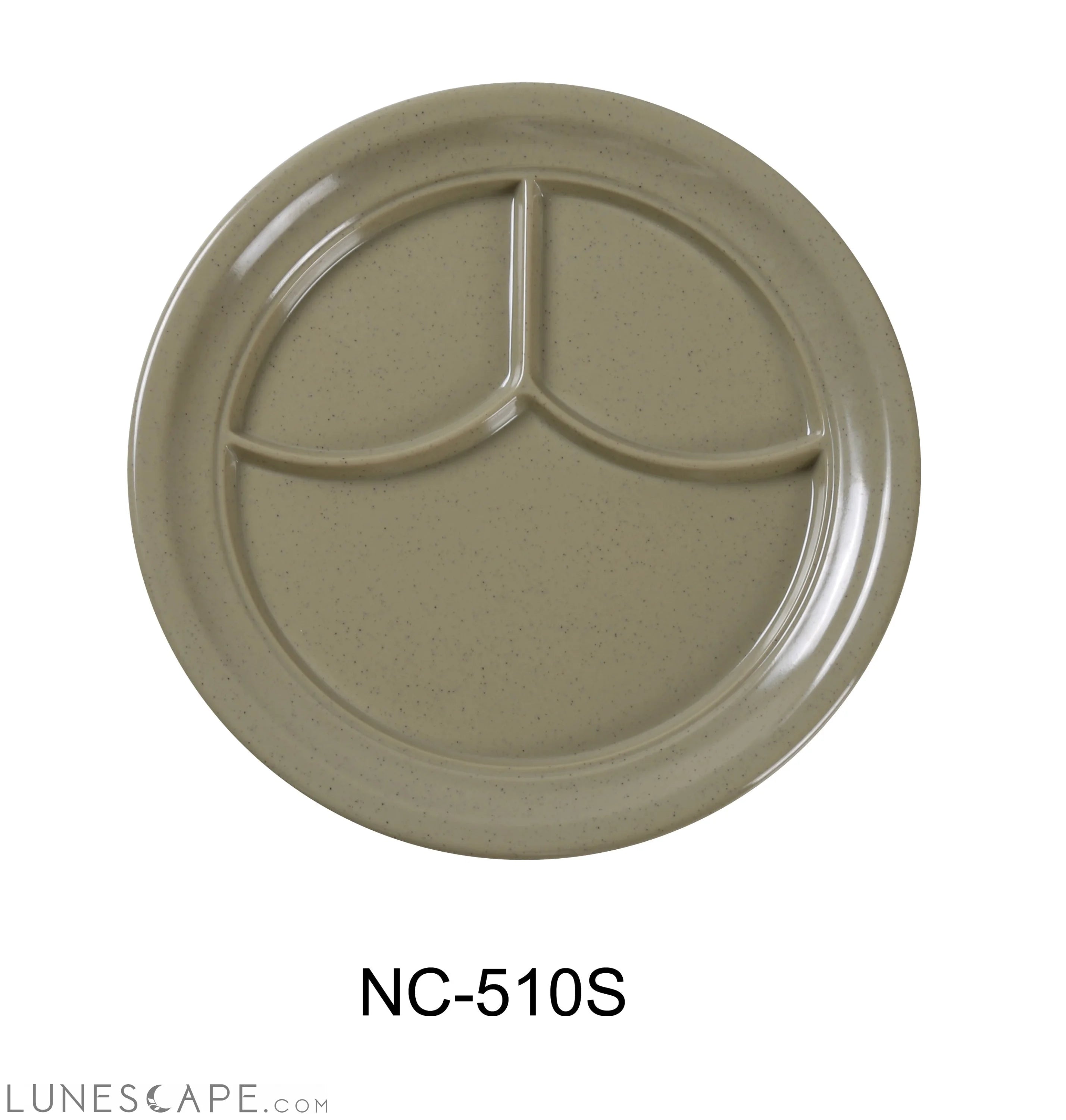 Yanco NC-510S Compartment Collection 3-Compartment Plate LUNESCAPE