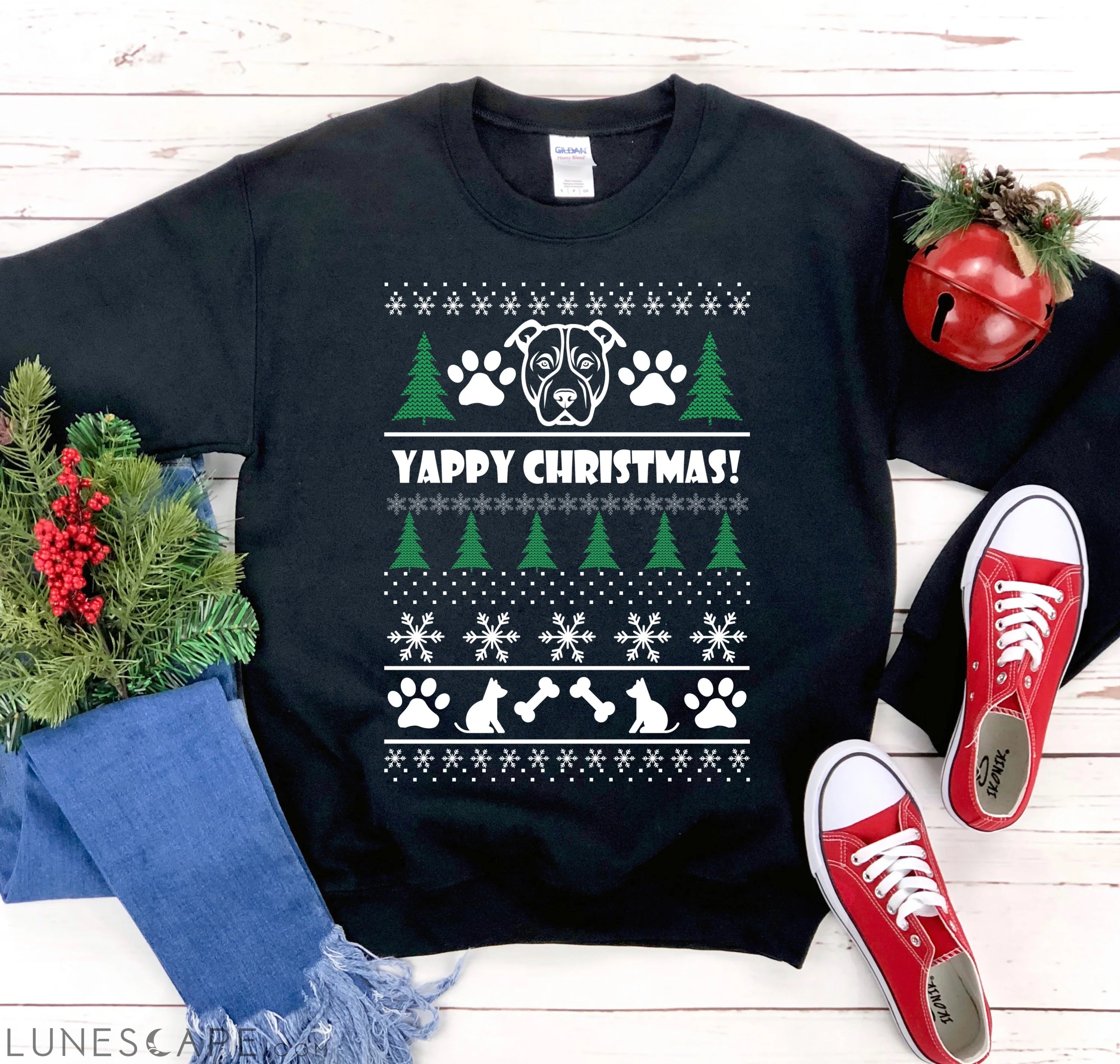 Yappy Christmas Sweatshirt LUNESCAPE