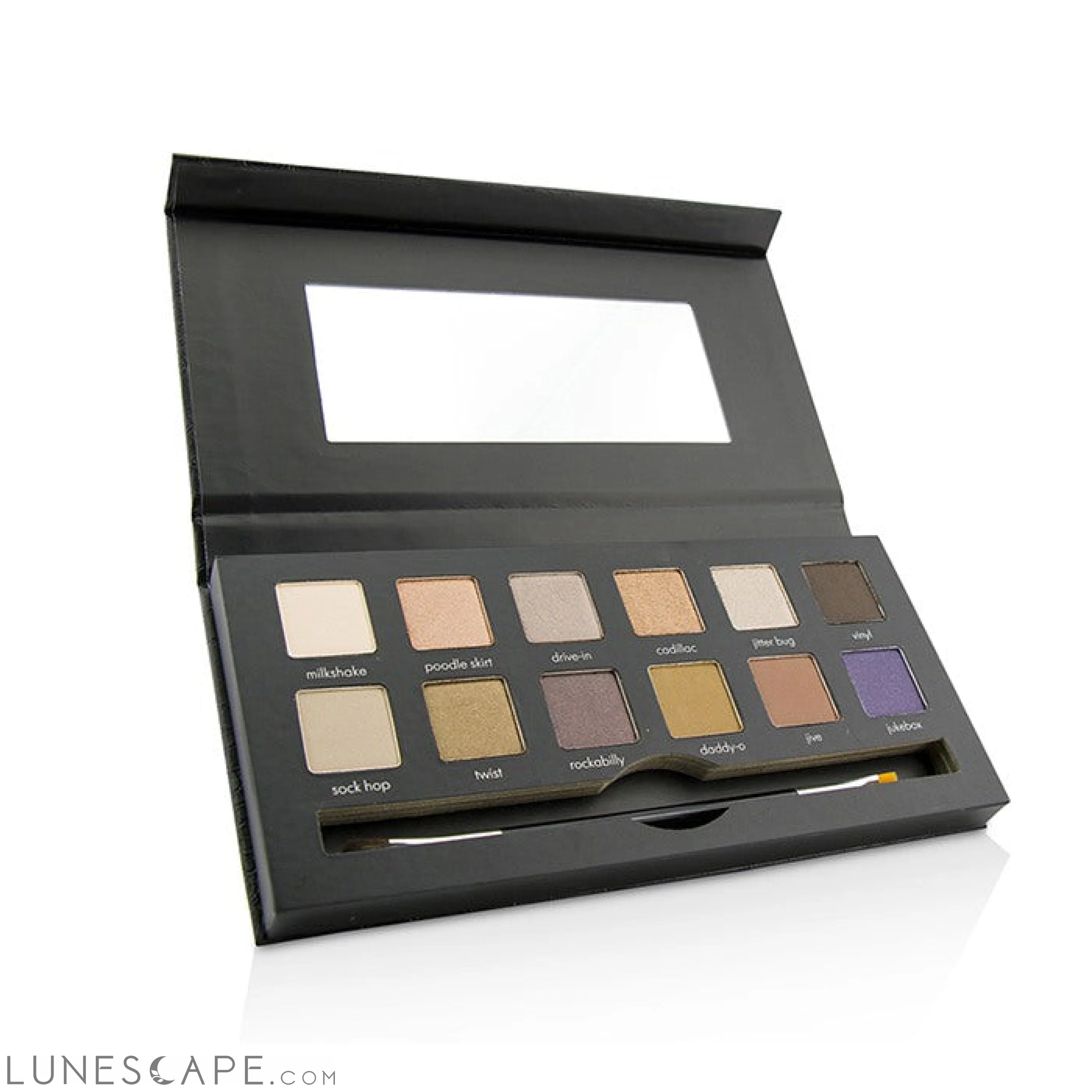 YBF BEAUTY - Rock the Croc Eyeshadow Palette (12x Eyeshadow, 1x Double Ended Eyeshadow Brush) LUNESCAPE