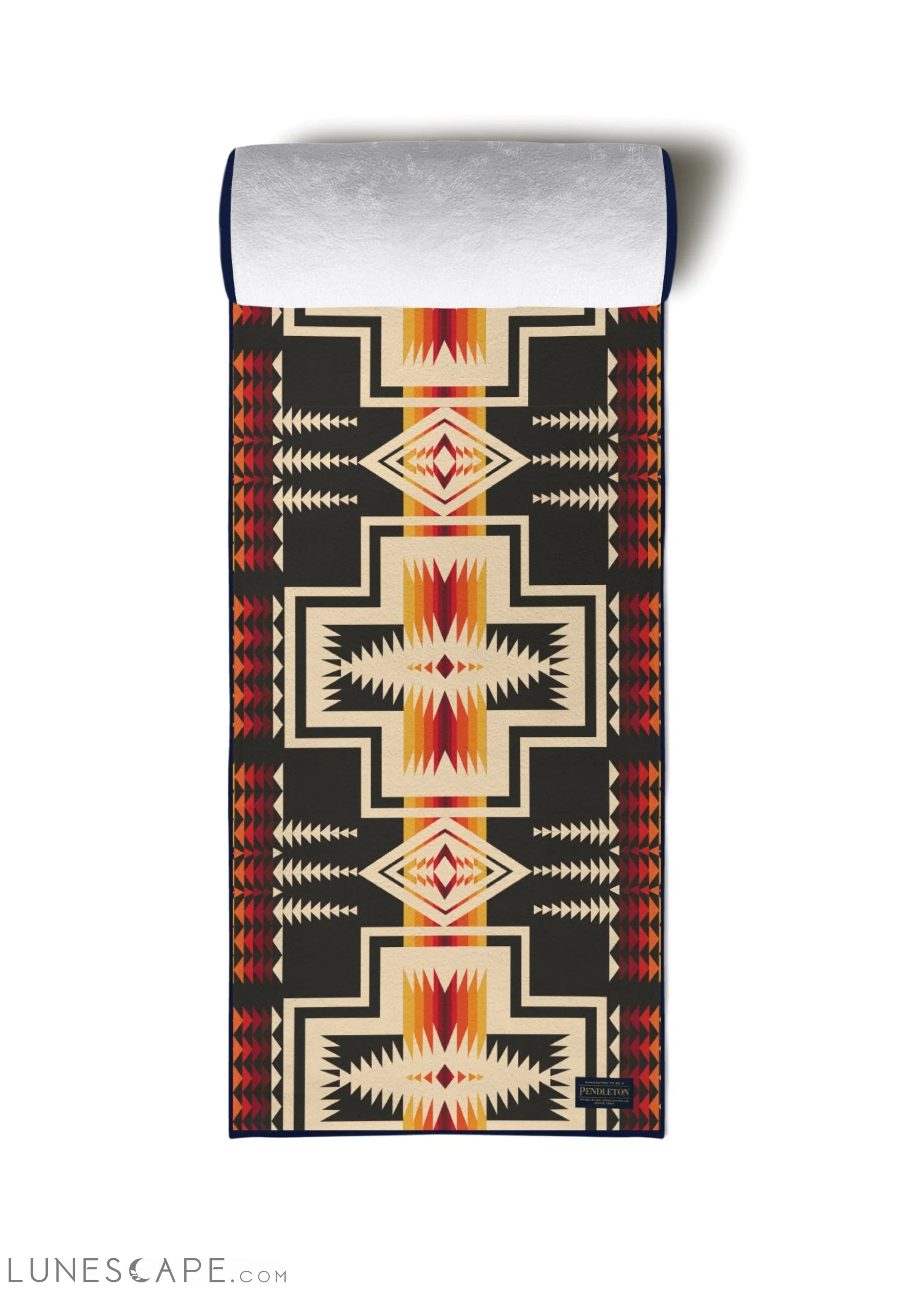 Yoga Towel Pendleton Harding Black LUNESCAPE