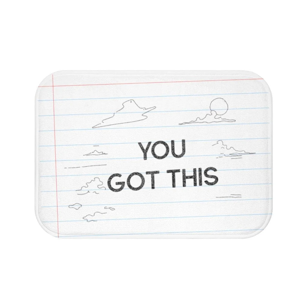 You Got This Pencil Font Bath Mat LUNESCAPE