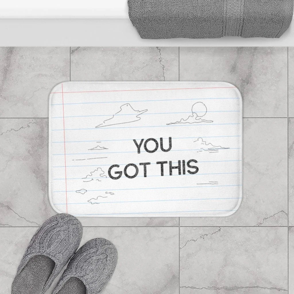 You Got This Pencil Font Bath Mat LUNESCAPE