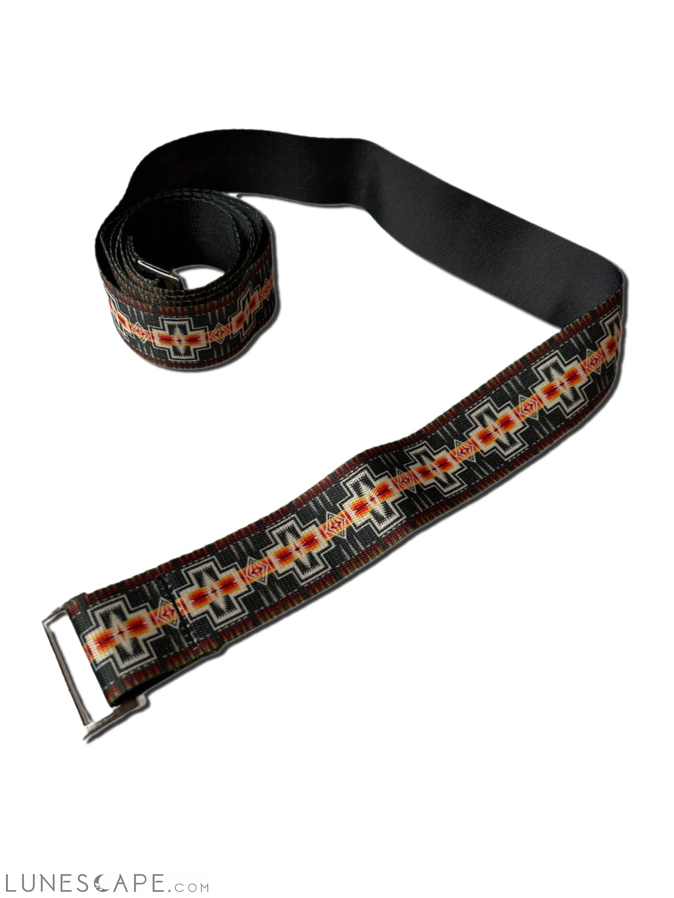 Yune Metal Buckle Yoga Strap Pendleton Harding Black LUNESCAPE