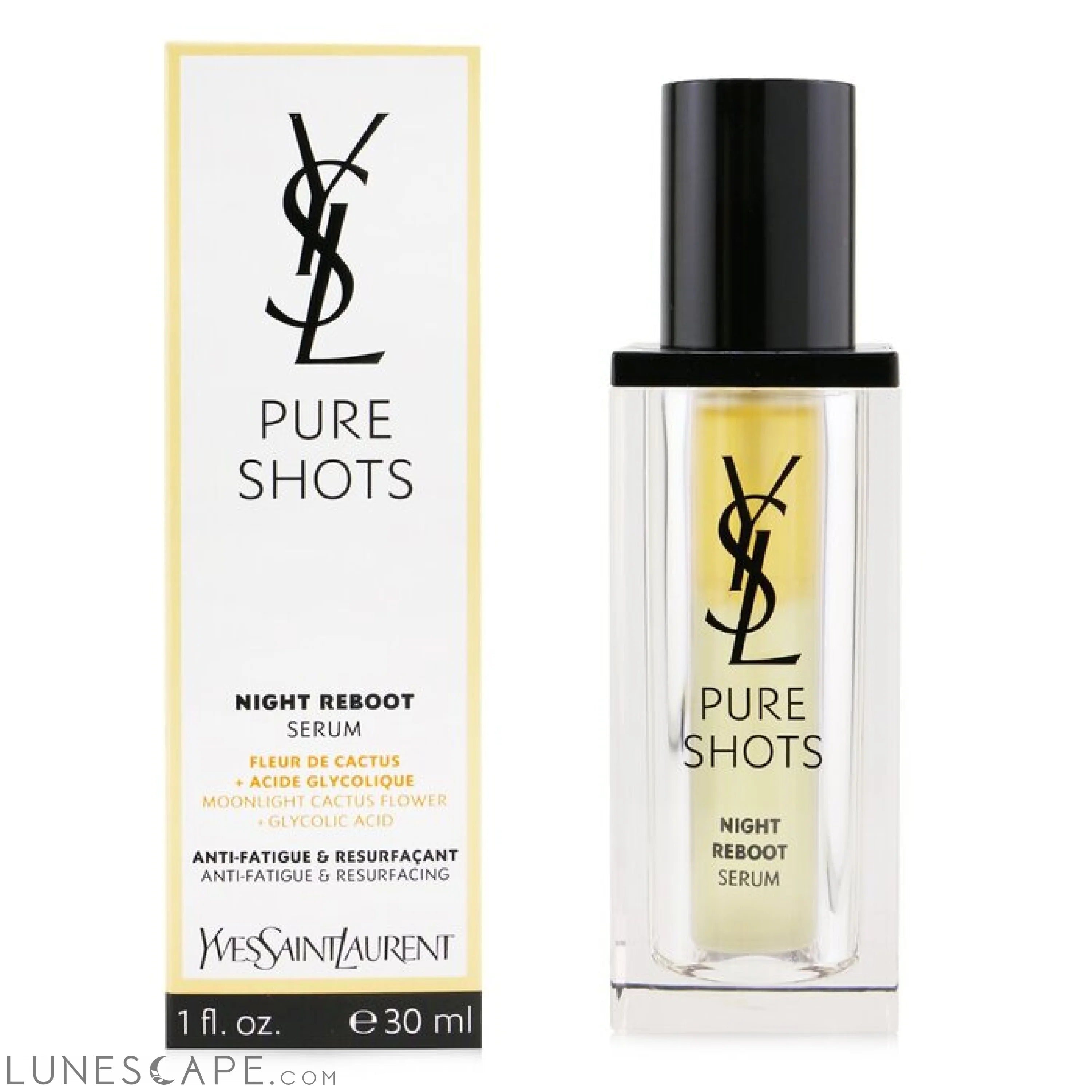 YVES SAINT LAURENT - Pure Shots Night Reboot Serum - Anti-Fatigue & Resurgacing LUNESCAPE