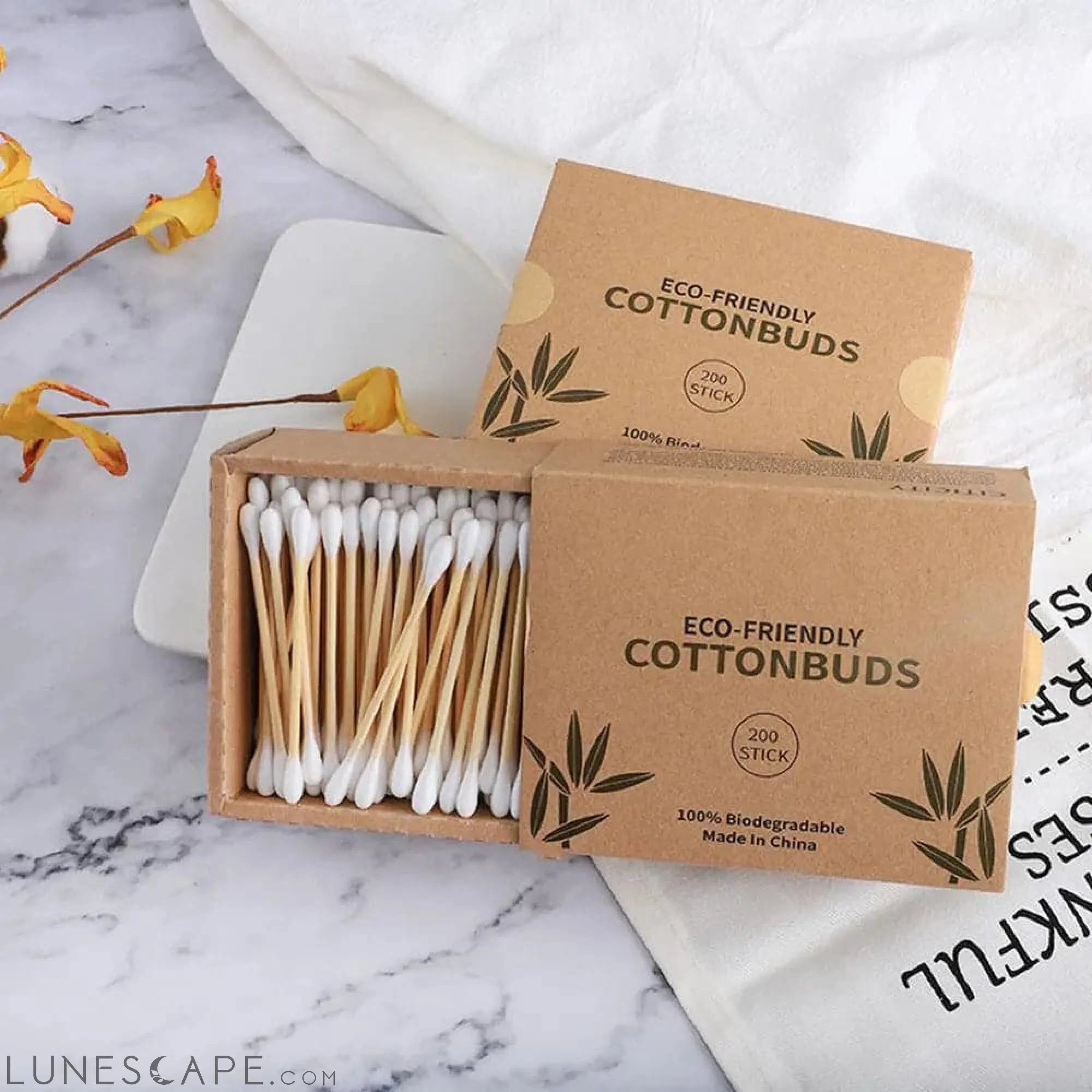 Zero-Waste Bamboo Cotton Swabs LUNESCAPE