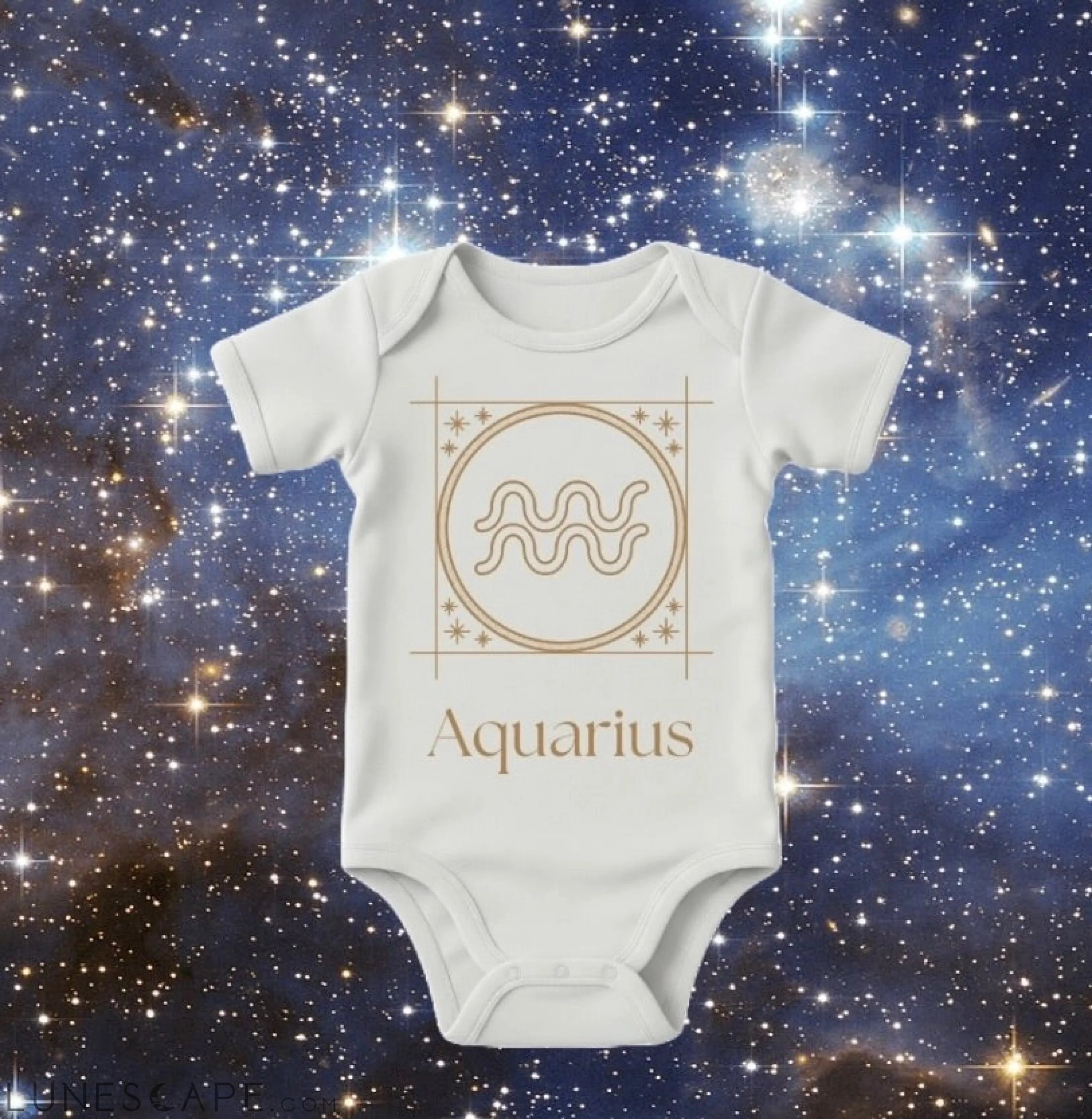 Zodiac Baby Bodysuit - Aquarius LUNESCAPE