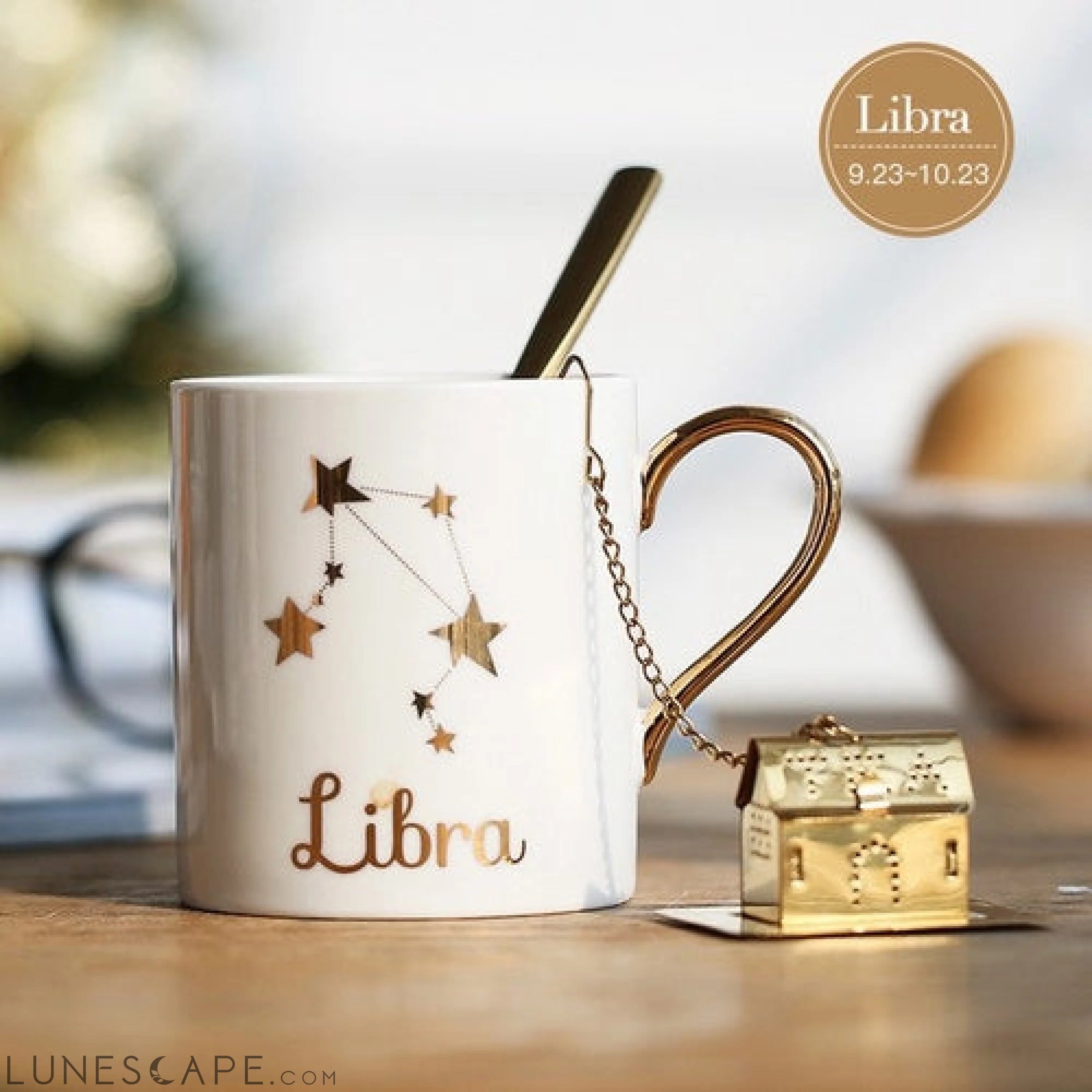 Zodiac Coffee Mug w/Spoon LUNESCAPE