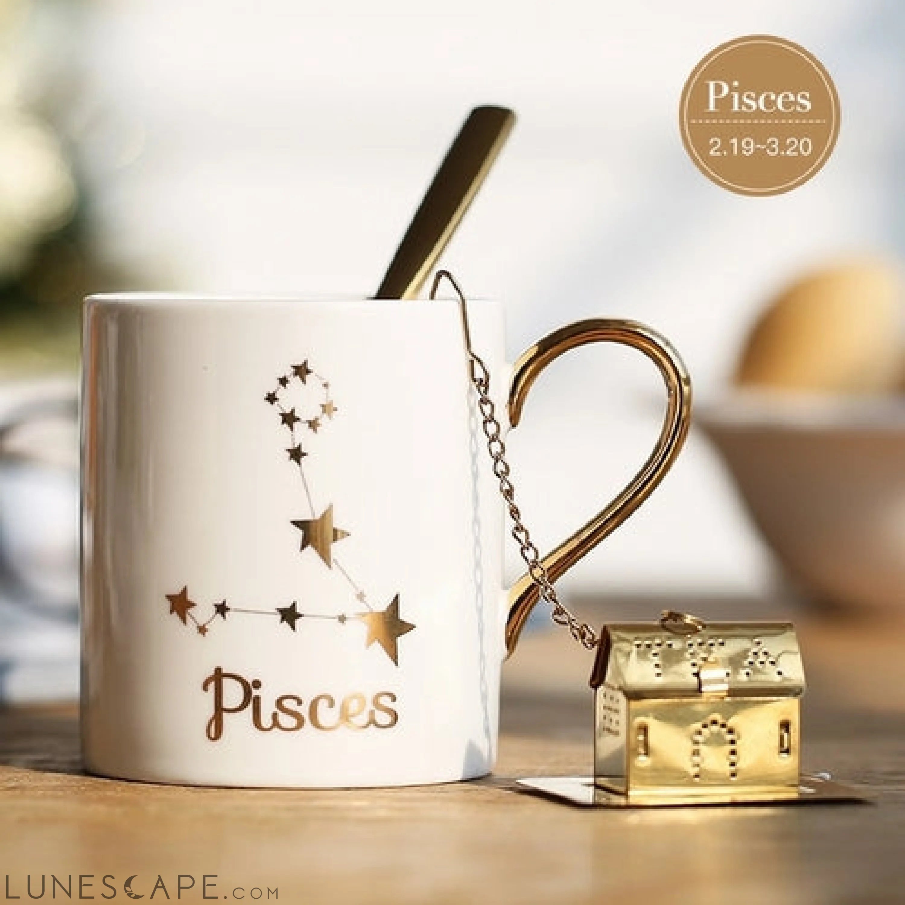 Zodiac Coffee Mug w/Spoon LUNESCAPE