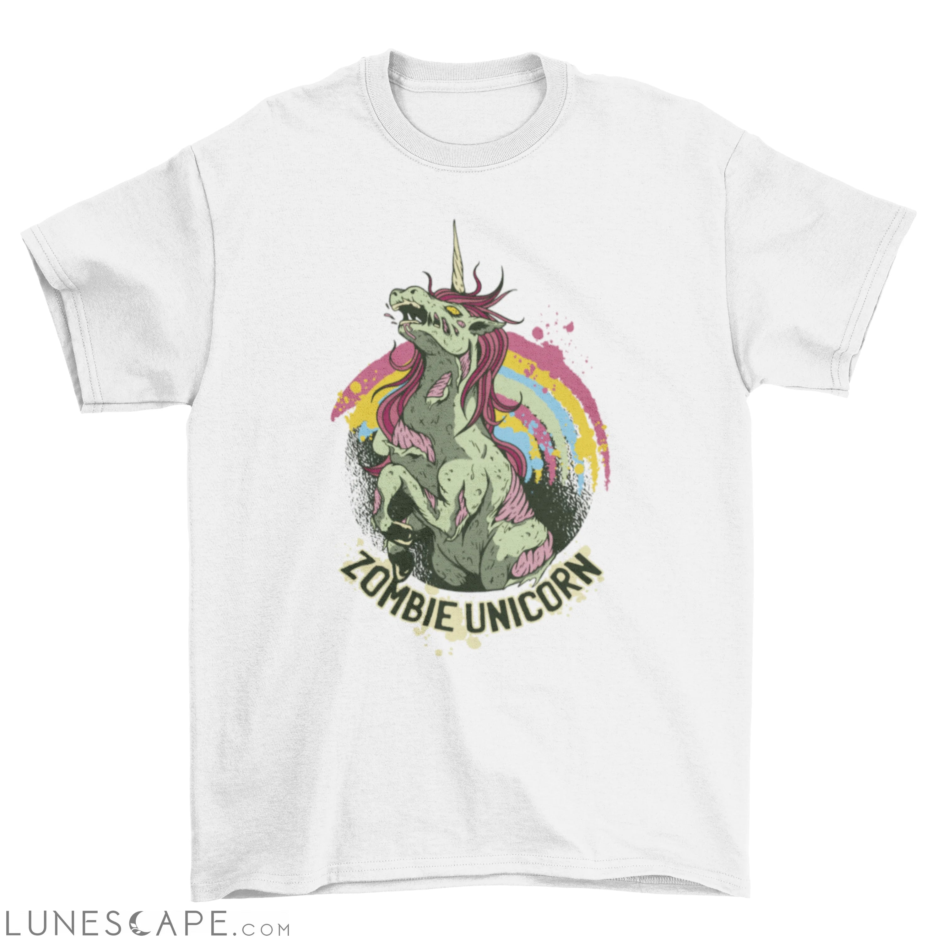 Zombie unicorn t-shirt design LUNESCAPE
